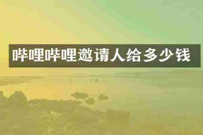 哔哩哔哩邀请人给多少钱