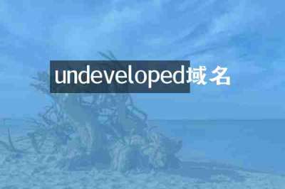 undeveloped域名
