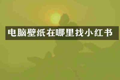 电脑壁纸在哪里找小红书