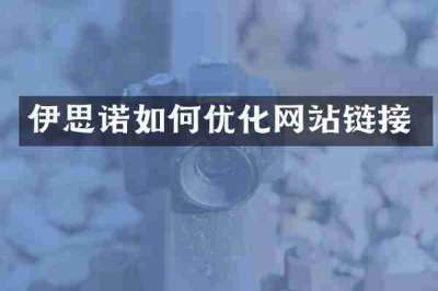 伊思诺如何优化网站链接