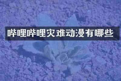 哔哩哔哩灾难动漫有哪些