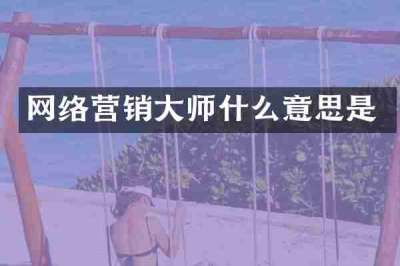 网络营销大师什么意思是