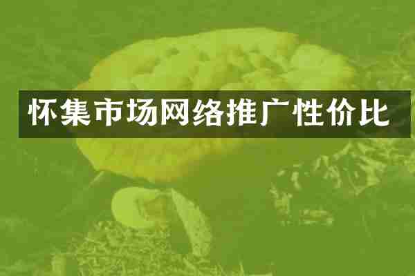 怀集市场网络推广性价比