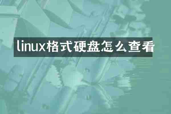 linux格式硬盘怎么查看