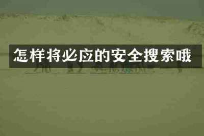 怎样将必应的安全搜索哦