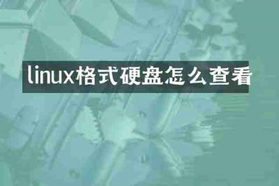 linux格式硬盘怎么查看