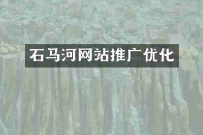 石马河网站推广优化