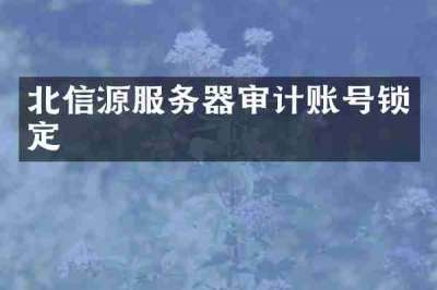 北信源服务器审计账号锁定
