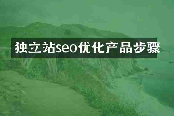独立站seo优化产品步骤