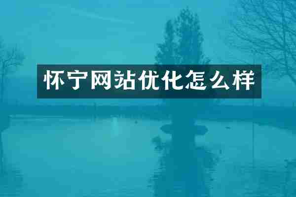 怀宁网站优化怎么样