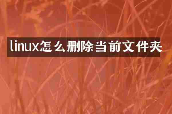 linux怎么删除当前文件夹