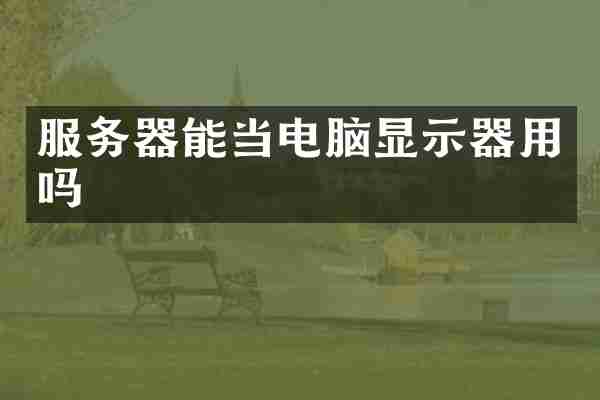 服务器能当电脑显示器用吗
