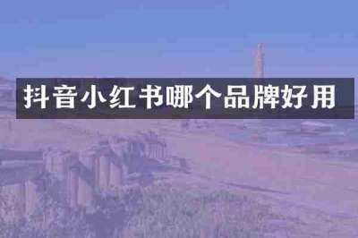 抖音小红书哪个品牌好用