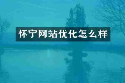怀宁网站优化怎么样