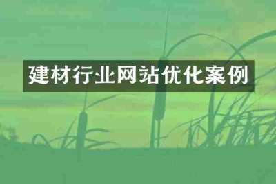 建材行业网站优化案例