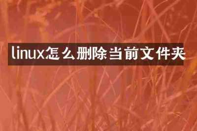 linux怎么删除当前文件夹