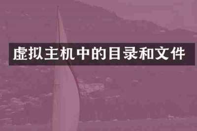 虚拟主机中的目录和文件
