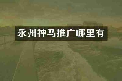 永州神马推广哪里有