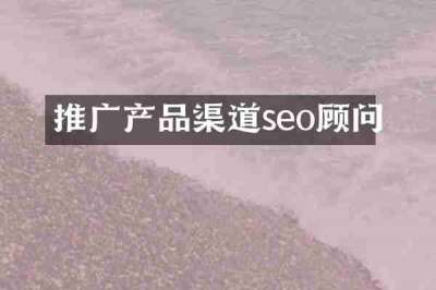 推广产品渠道seo顾问
