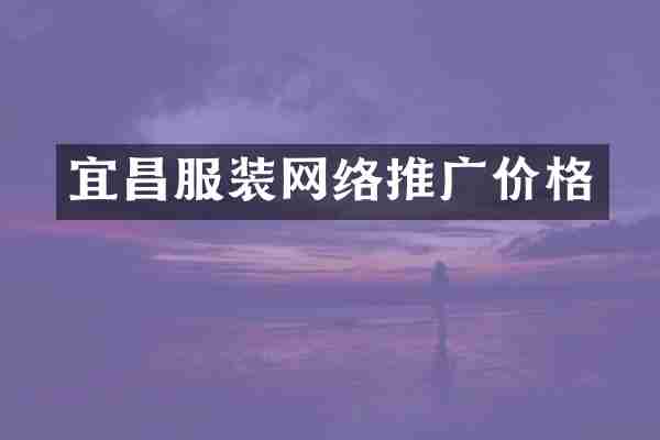 宜昌服装网络推广价格