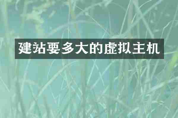 建站要多大的虚拟主机