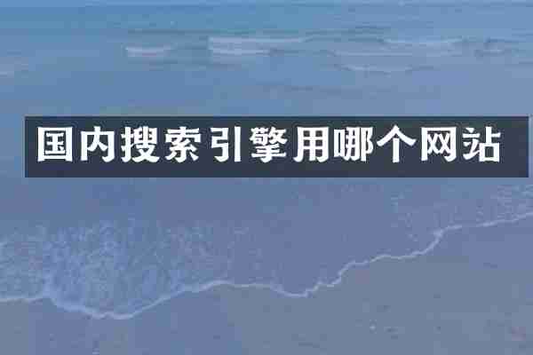 国内搜索引擎用哪个网站