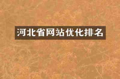 河北省网站优化排名