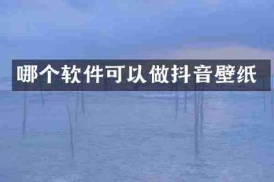 哪个软件可以做抖音壁纸