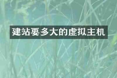 建站要多大的虚拟主机