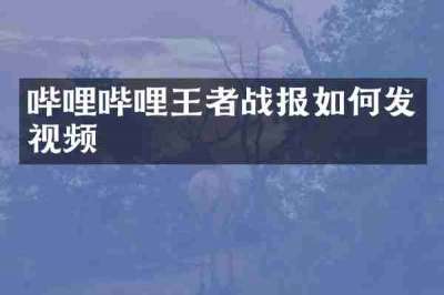 哔哩哔哩王者战报如何发视频