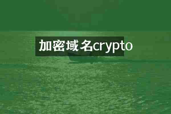 加密域名crypto