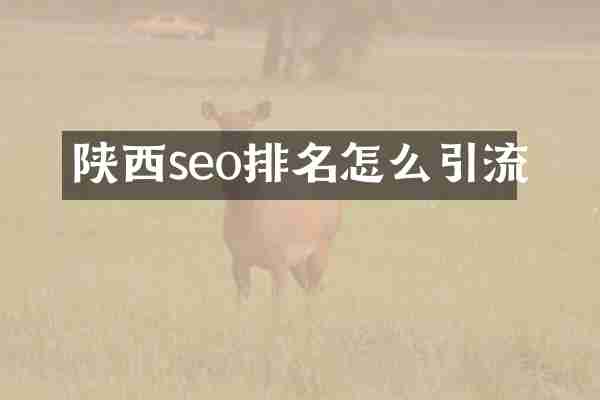 陕西seo排名怎么引流