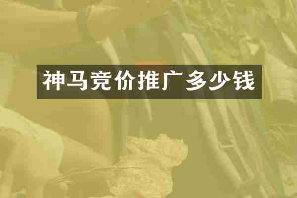 神马竞价推广多少钱