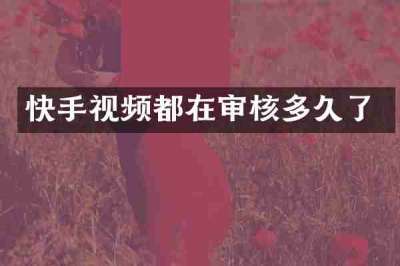 快手视频都在审核多久了
