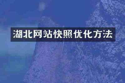 湖北网站快照优化方法