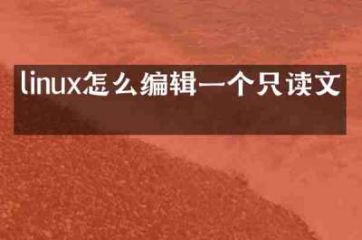 linux怎么编辑一个只读文件