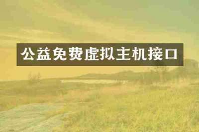 公益免费虚拟主机接口