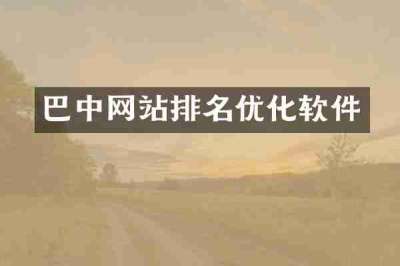 巴中网站排名优化软件