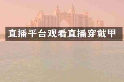 直播平台观看直播穿戴甲