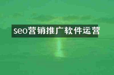 seo营销推广软件运营