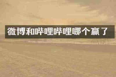 微博和哔哩哔哩哪个赢了