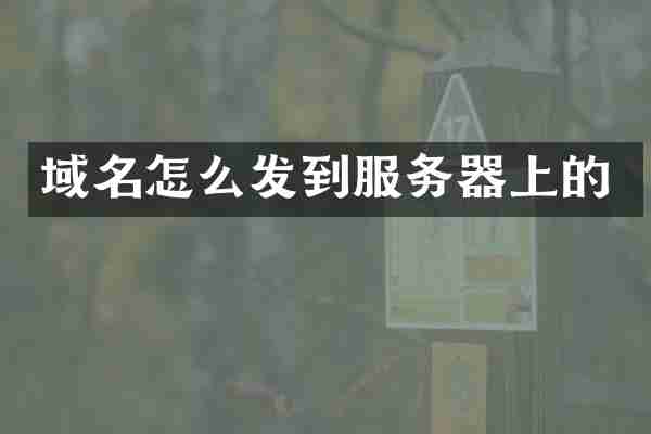 域名怎么发到服务器上的