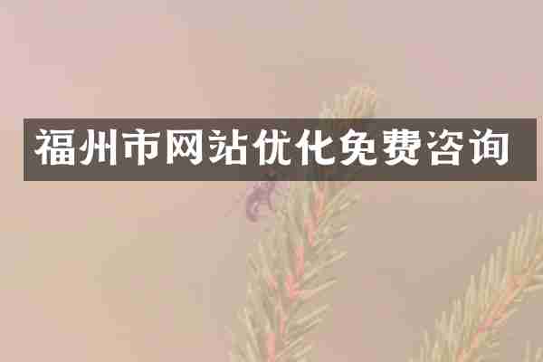 福州市网站优化免费咨询