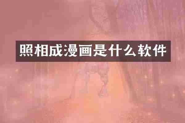 照相成漫画是什么软件