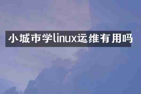 小城市学linux运维有用吗