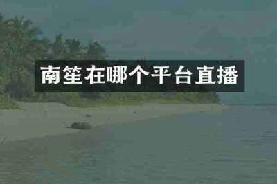 南笙在哪个平台直播