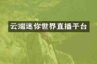 云端迷你世界直播平台