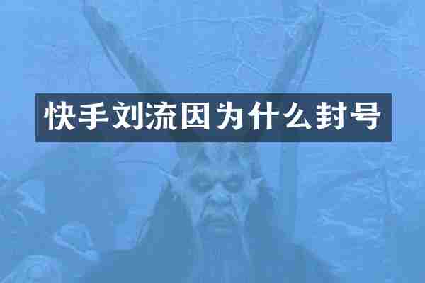 快手刘流因为什么封号