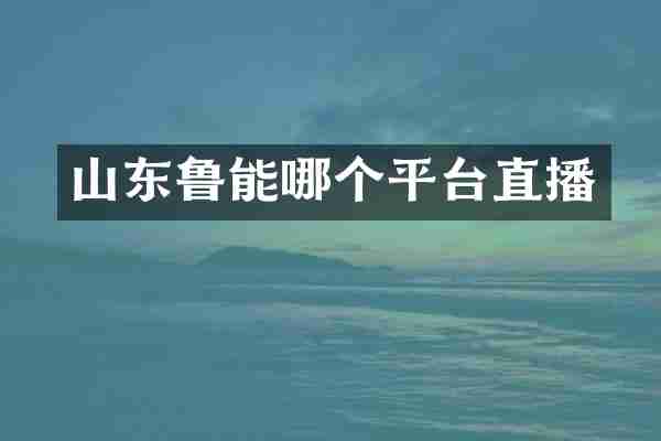 山东鲁能哪个平台直播