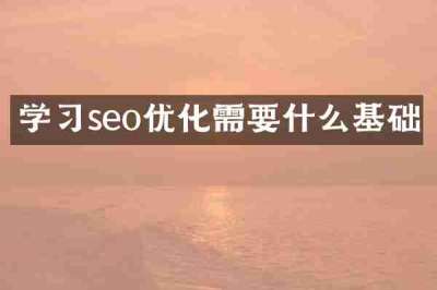 学习seo优化需要什么基础